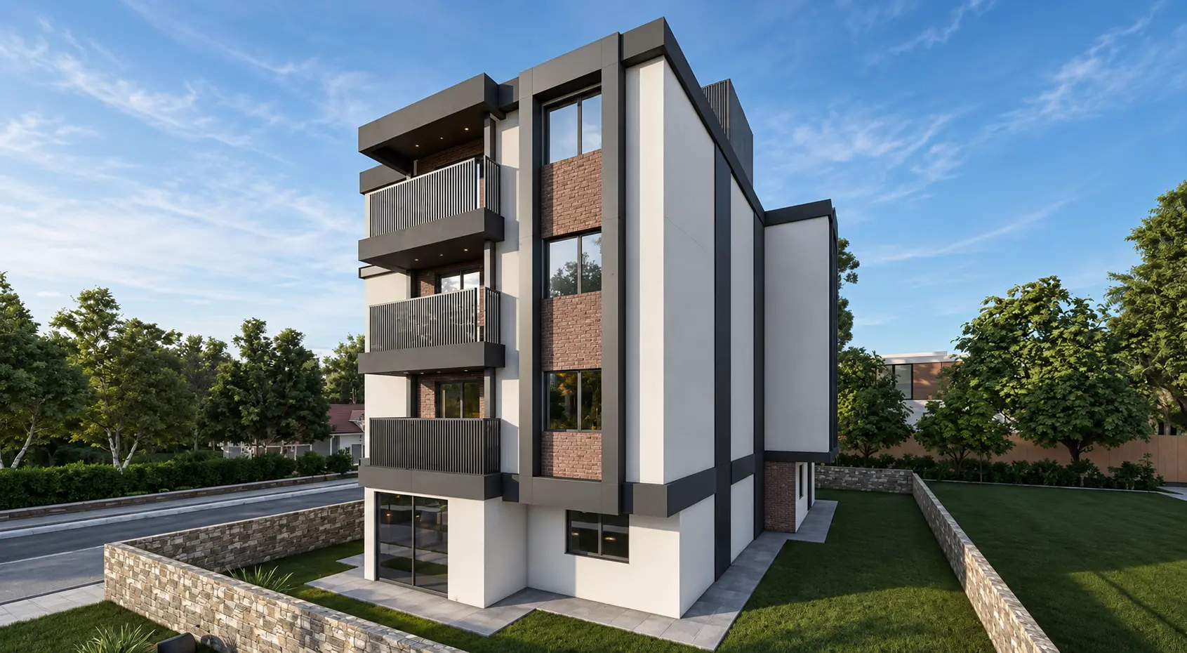 Start Unie Yapı çağdaş konut projesi mimari perspektifi